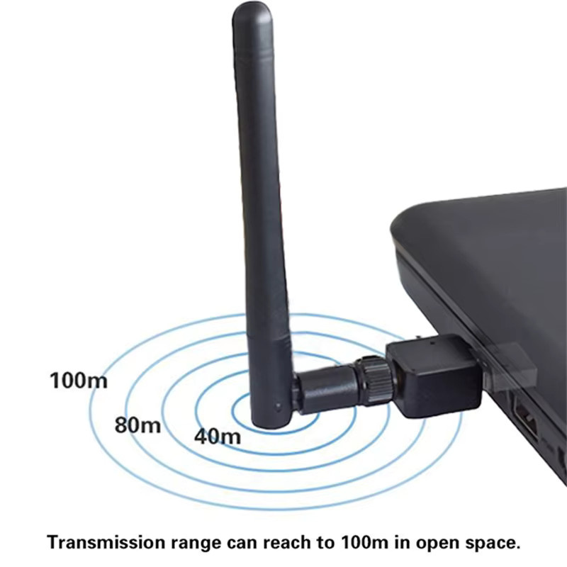 Feasycom FSC-BP119 Bluetooth 4.0 Dongle Klasse 1 mit 100 m Reichweite und SMA, USB-Adapter in Schwarz für Windows und Linux - Bild 2