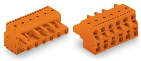 WAGO Buchsengehäuse-Kabel 231 in Orange, 4 Polzahl, Rastermaß: 7.62 mm, 50 Stück - Bild 1