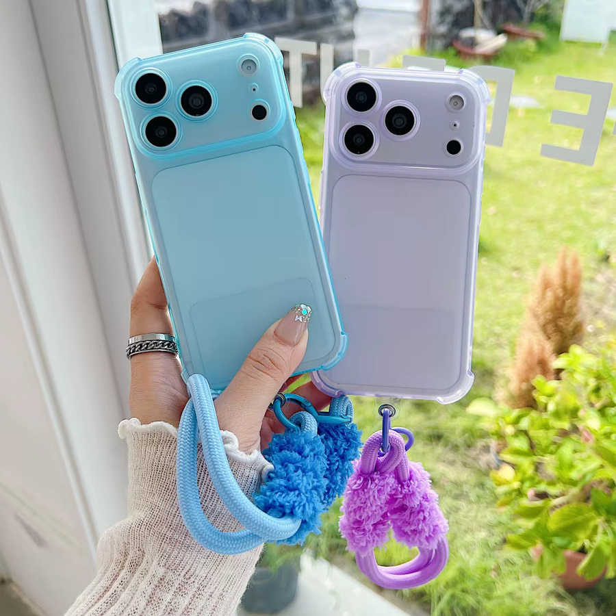 Transparente Xiaomi Handyhülle mit Plüsch-Handgelenkband für verschiedene Modelle wie Xiaomi 14T, 13T Pro und 12S - Bild 1