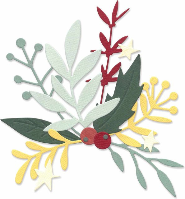 Sizzix Thinlits Die Set Buds & Branches aus Metall - Bild 1