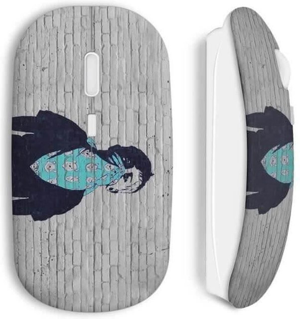 Graffiti Boy Funkmaus in Grau mit Wi-Fi und USB-A Anschluss - Bild 1