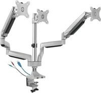 ICY BOX IB-MS505-T 3fach Monitor-Tischhalterung für 25,4 cm bis 81,3 cm in Silber und Schwarz - Bild 1