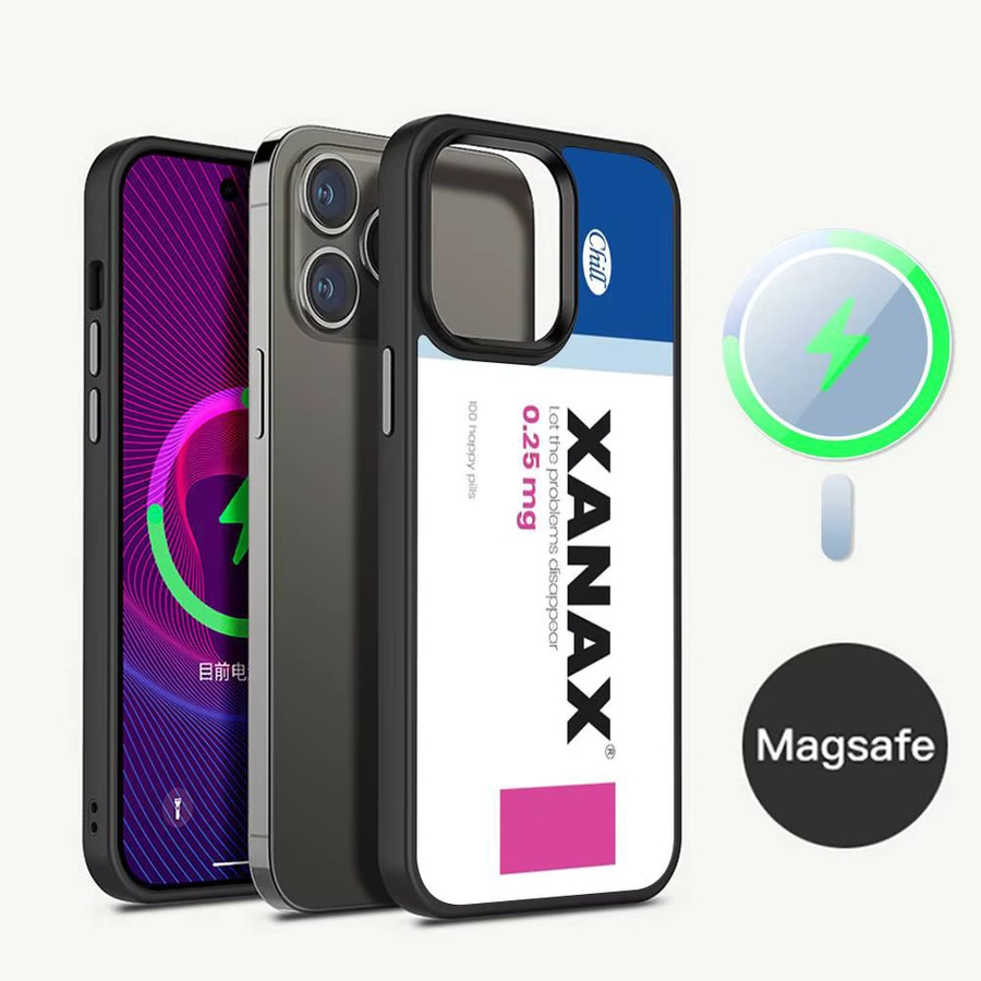 X-XANAXS MagSafe Magnetische Kabellose Handyhülle mit P-Muster für iPhone 17 16 15 14 13 12 11 Pro Max Plus in Multicolour - Bild 5
