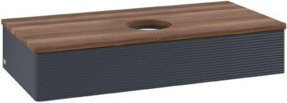 V&B Waschtischunterschrank Antao mit Frontstruktur, Wandmontage, Blau lackiert, B/T/H: 100 x 50 x 19 cm - Bild 1