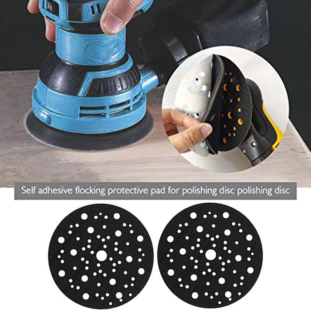 Vibratite Polierscheiben 6 Zoll mit 67 oder 17 Löchern für Poliermaschinen, Schwarz - Bild 1
