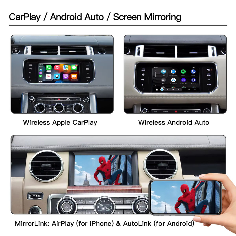 CARABC Drahtlose CarPlay und Android Auto Verbindung für Land Rover und Jaguar, Schwarz - Bild 3