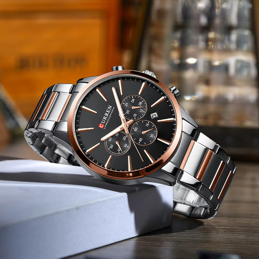 CURREN Chronograph, Quarz, Edelstahl, Bicolor, Herren - Bild 3