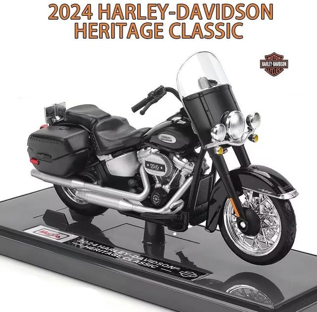Maisto Harley Davidson Heritage Classic, Motorrad Modell, 1:18 - Bild 1