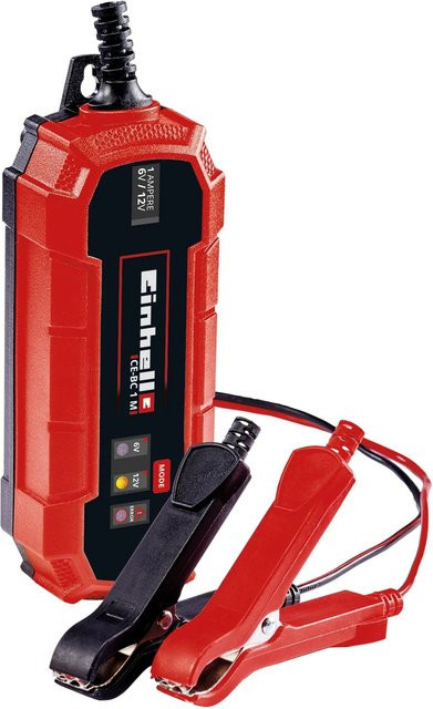 Einhell Batterie-Ladegerät CE-BC 1 M in Rot/Schwarz für 6 V und 12 V mit 1 A - Bild 1