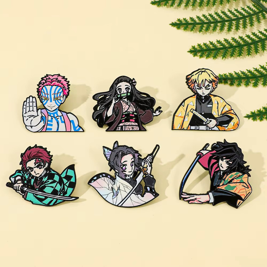 Bandai Legierungsbroschen Demon Slayer Anime Metallabzeichen - Bild 3