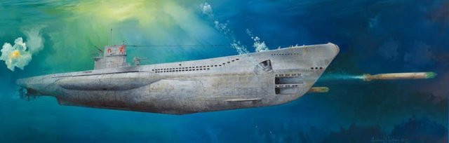 Trumpeter DKM U-Boot Typ VII C U-552, Fahrzeug, 1:48, Grau - Bild 1