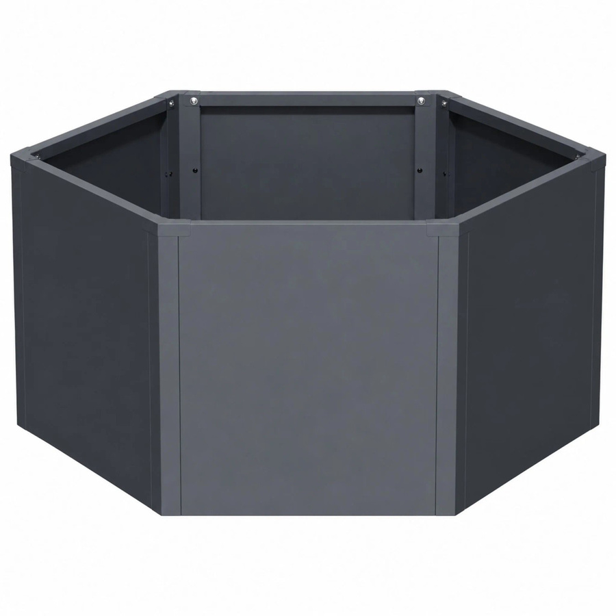 Floordirekt Hochbeet Rosia Sechseckiges Metall-Hochbeet ohne Boden Anthrazit B: 100 cm, T: 87 cm, H: 52 cm - Bild 2