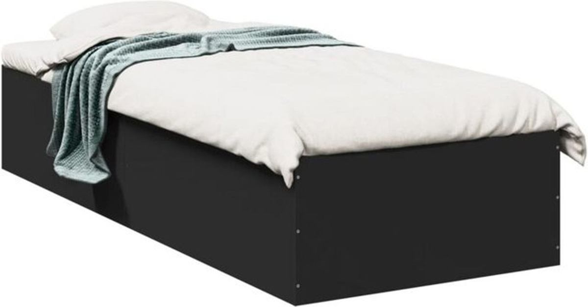 Modernes Einzelbett Vidaxl aus Holzwerkstoff in Schwarz, B/T: 90 x 190 cm - Bild 1