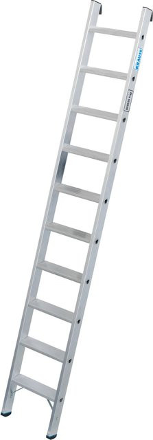 Krause Anlegeleiter aus Aluminium in Silber mit 10 Stufen und 225 kg Tragkraft - Bild 1