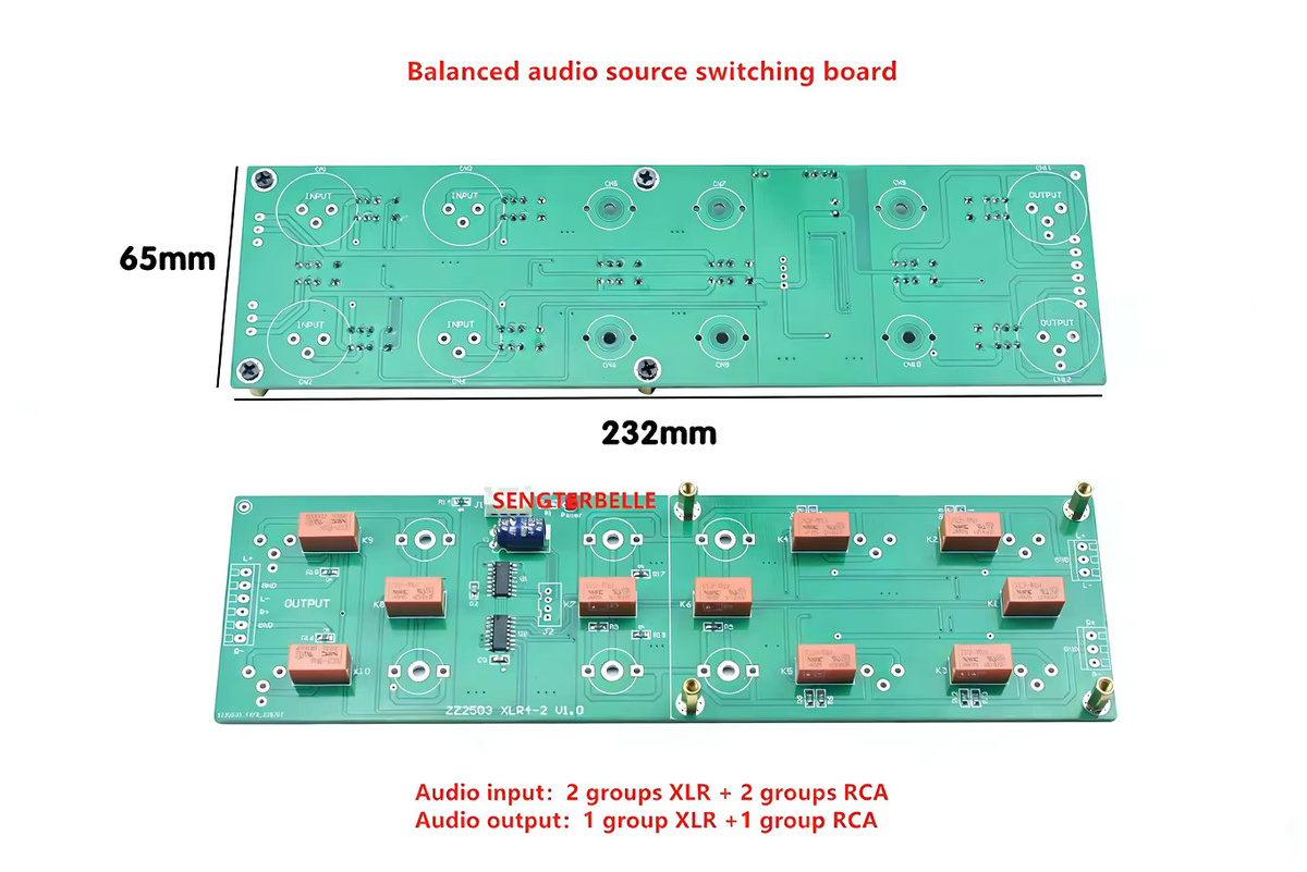 SENGTERBELLE HiFi RCA XLR Symmetrischer Vorverstärker mit Fernbedienung und 127-stufiger Lautstärkeregelung in Grün - Bild 2