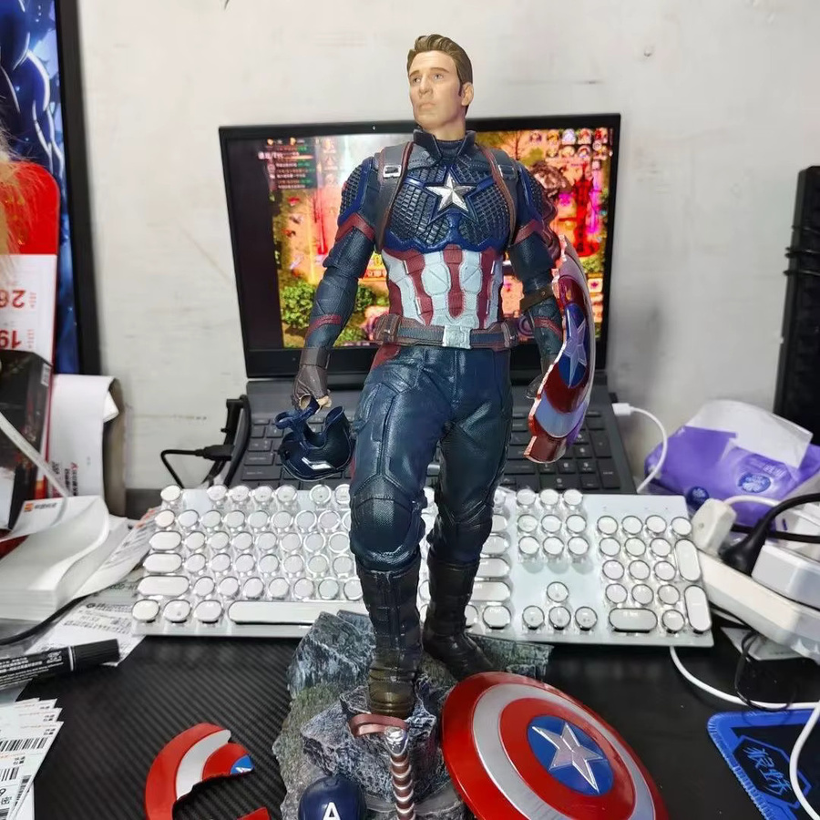 Bandai Marvel Captain America Endgame Statue, PVC-Figur, 40 cm, Bunt / Mehrfarbig - Bild 4