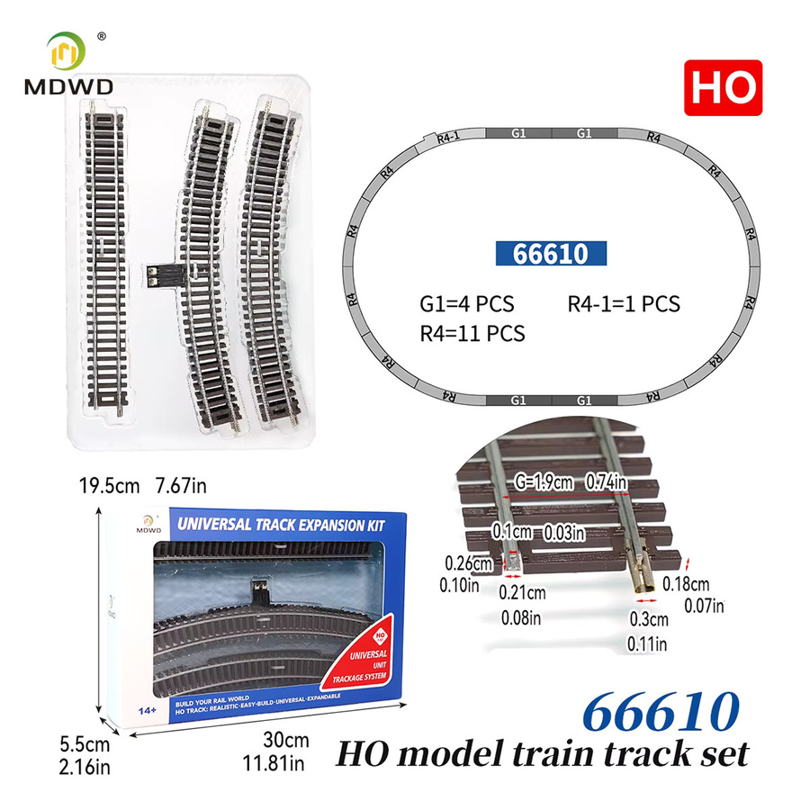 MDWD Eisenbahn-Gleis-Set, 1:87 (Spur H0), Elektrische Kurven- und Umschaltbahnen, ab 14 Jahre - Bild 3