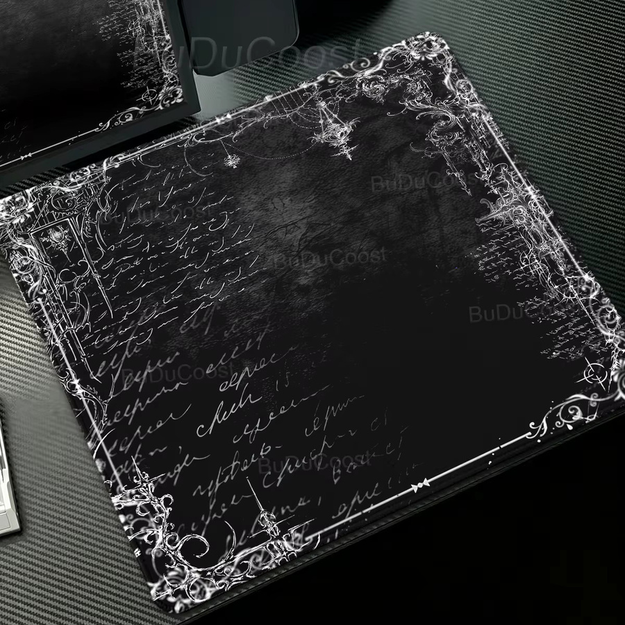 BuDuCoost Gothic Mauspad in Schwarz-Weiß, rutschfestes Gaming-Mauspad für PC und Büro - Bild 2