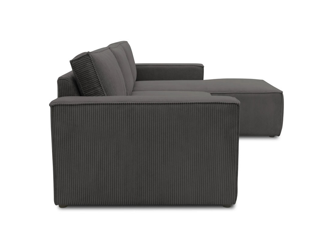 DOMO Cannes Ecksofa mit Longchair in Grau, L-Form mit Schlaffunktion und Polsterung, B/T/H: 273 x 172 x 45 cm - Bild 3