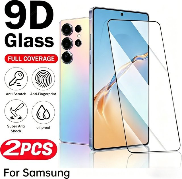 2 Stück ZMZE Displayschutz aus gehärtetem Glas mit 9H Härtegrad für Samsung Galaxy S26 S25 S24 S23 Ultra S22 S21 S20 Plus und FE Modelle, transparent - Bild 1