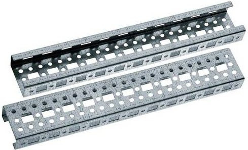 Hager MES-UP40 Universalprofil aus Stahl in Silber für Tiefe 400 mm - Bild 1