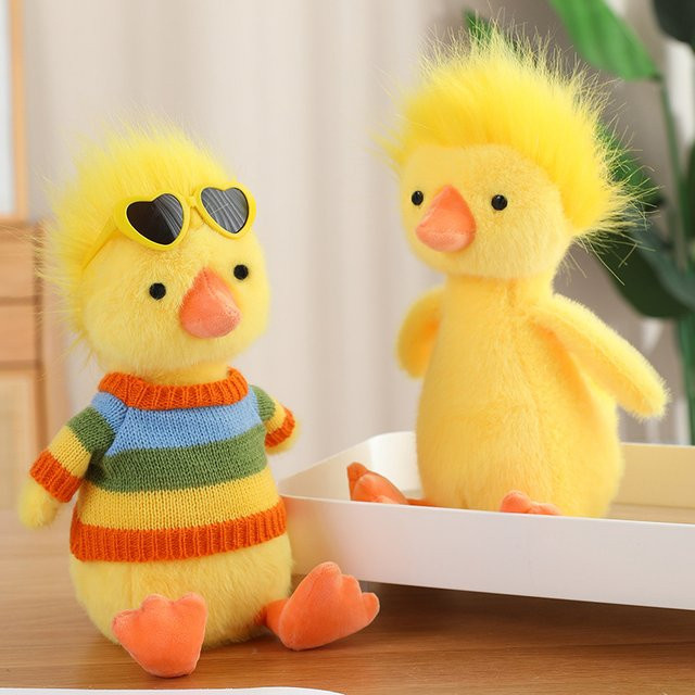 MIAOOWA Nette Frittierte Gelbe Ente Plüsch Spielzeug, Gelb - Bild 1