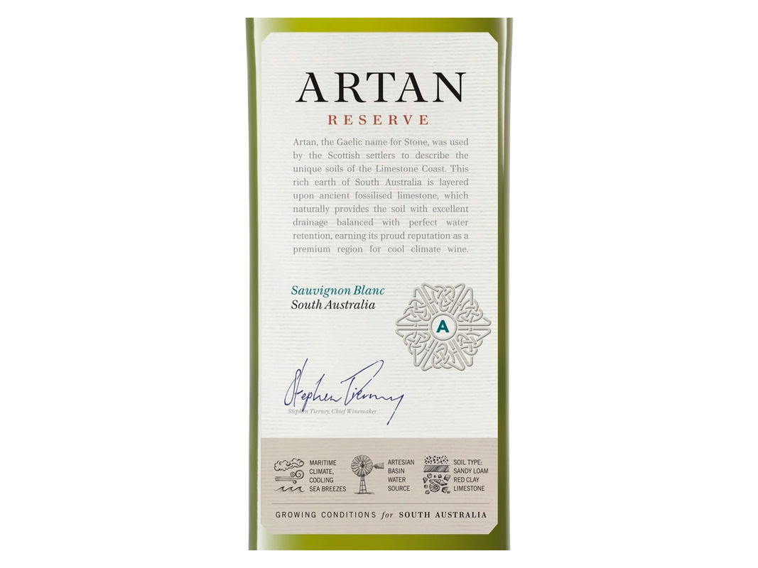 Artan Reserve Sauvignon Blanc South Australia 2024, trockener Weißwein, 0,75 l - Bild 2