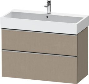 Duravit Waschtischunterschrank D-Neo beige, Wandhängend, B/T/H: 98,4 x 44,2 x 62,5 cm - Bild 1