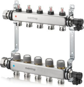 Oventrop Heizkreisverteiler Multidis SFQ mit 2 Kreisen aus Edelstahl in Silber - Bild 1