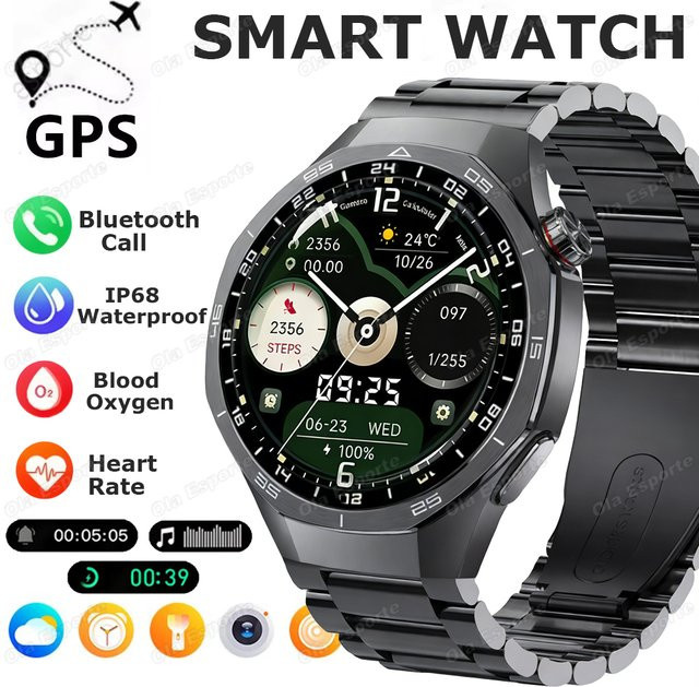 Ola Esporte Watch 5 Pro Gesundheits-Smartwatch in Grau mit EKG-Monitor, Herzfrequenzmessung, Schlaf-Tracking und Bluetooth-Anruffunktion - Bild 1