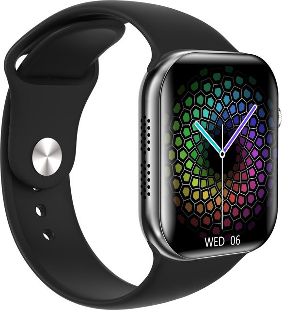 IWO Serie 10 Smartwatch mit 2,01 Zoll Display, Fitness Tracker mit Herzfrequenzmessung und kabellosem Aufladen, Schwarz, kompatibel mit iOS und Android - Bild 1