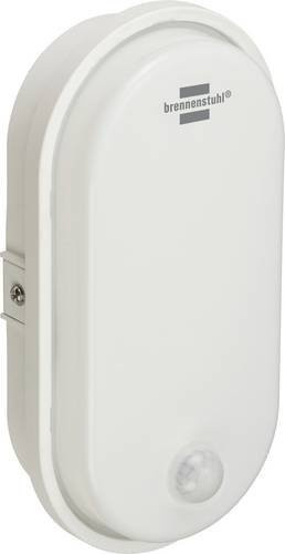 Brennenstuhl LED Ovalleuchte OL 1650 P Wandleuchte mit Bewegungsmelder, 1680 Lumen, 4000K, IP54, Weiß - Bild 1