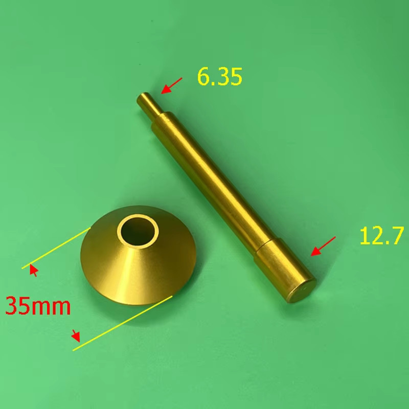 KPXIN Oberfräse Subbase Zentrierstift und Kegel aus Aluminiumlegierung in Gold - Bild 2