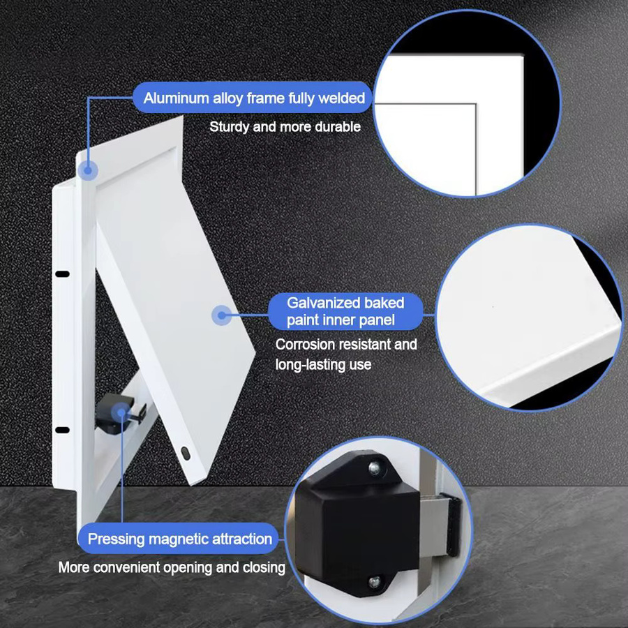 Zugangspanel aus Aluminiumlegierung in Weiß als bündige Wand- und Deckenlochabdeckung für Inspektionsöffnungen - Bild 4