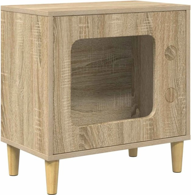 vidaXL Katzenhaus in Sonoma Holzoptik, Farbe Braun, B/T/H: 51 x 30 x 52 cm - Bild 1