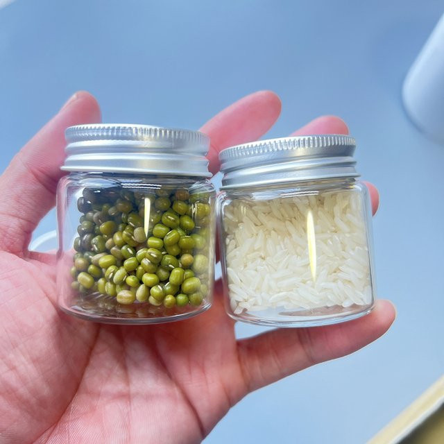 Luftdichte Glasgefäße mit silbernen Schraubdeckeln, 50 ml, transparent - Bild 1