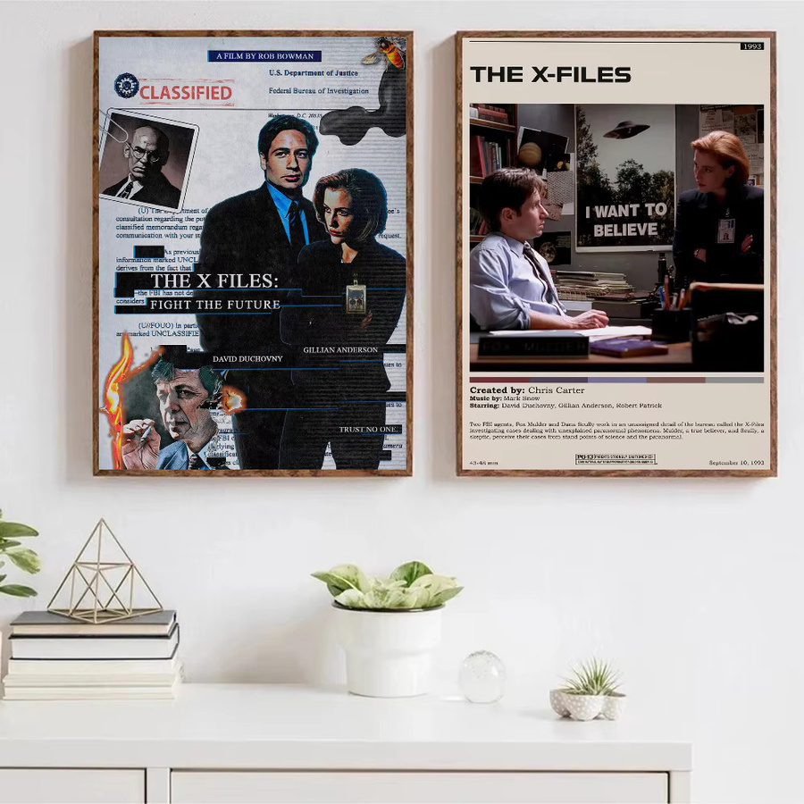 GLAUBE – The X Files Poster, selbstklebender wasserfester Papieraufkleber für deine Wanddekoration, Mehrfarbig, Retro-Design - Bild 3