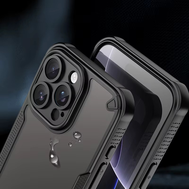 Stoßfeste Silikon Schutzhülle für Apple iPhone 16, 15, 14 Pro Max, 16E und SE Plus in Schwarz oder Grün - Bild 1