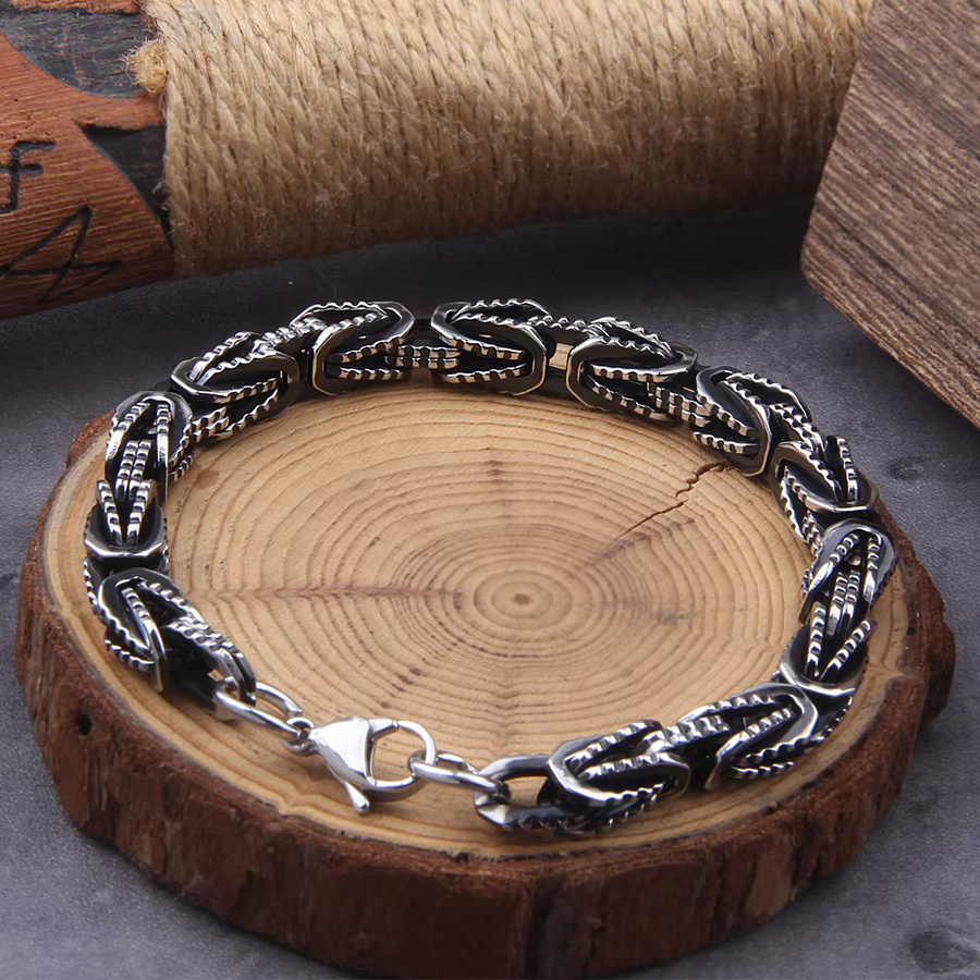 Vikings Jewelry Gliederkettenarmband Edelstahl, Modern - Bild 2
