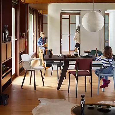 Vitra Akari A Pendelleuchte in Weiß mit Papier Schirm, Durchmesser: 55 cm - Bild 1