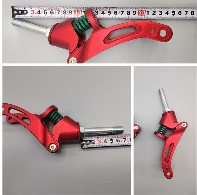 TMJD MISS Rollstuhl-Aluminium-Aufhängungsgabel mit Stoßdämpfer-Gabelbaugruppe in Rot - Bild 1