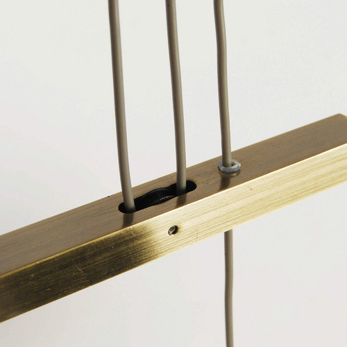 Näve Pendelleuchte Tilde 4-flammig in Beige und Braun mit Messingdetails, B/T/H: 15 x 15 x 38 cm - Bild 2