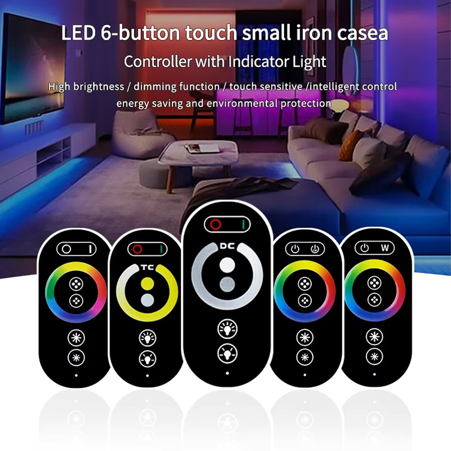 YSRSAI High-Power LED Controller DC5-24V mit RF-Touch-Fernbedienung, 30A RGB CCT Dimmer für SMD COB LED Streifen, Schwarz - Bild 2