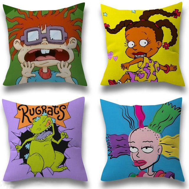 Bilibili Rugrats Motiv Kissenbezug quadratisch, Mehrfarbig, B/T/H: 45 x 45 x 45 cm - Bild 1