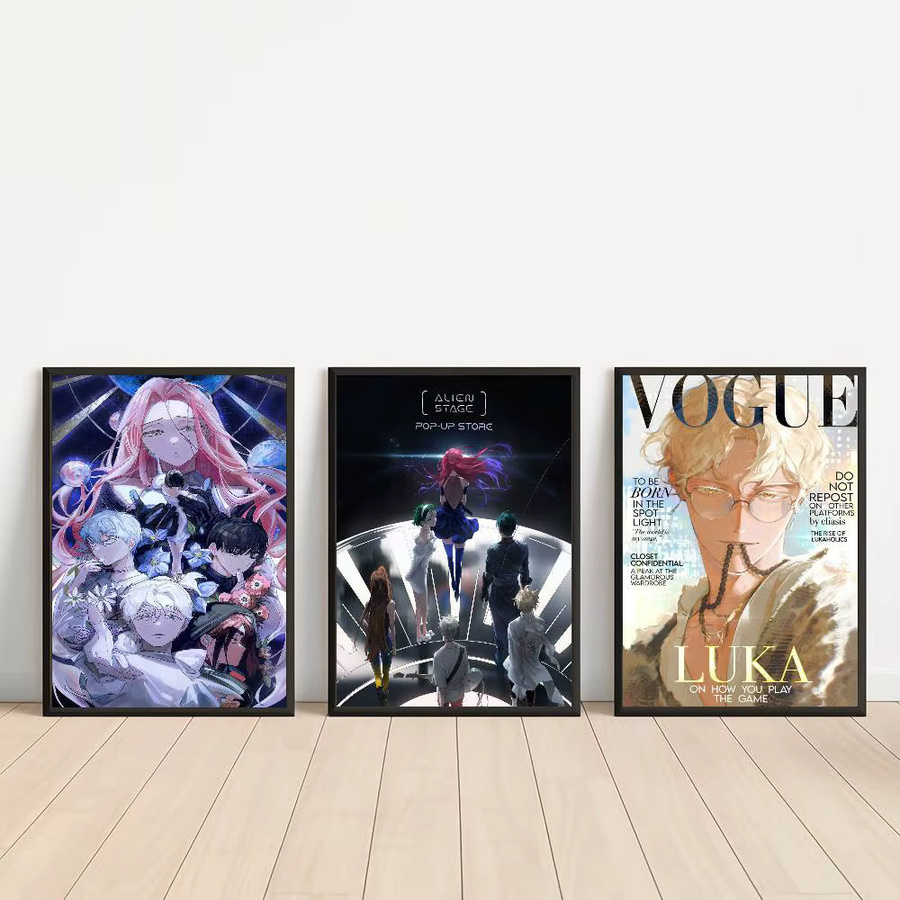 Anime ALIEN STAGE Film-Klebeplakate aus Retro Kraftpapier, Mehrfarbige DIY Wandaufkleber für dein Zimmer, Café oder Bar, Rechteckig, B/H: 15,0 x 15,0 cm - Bild 2