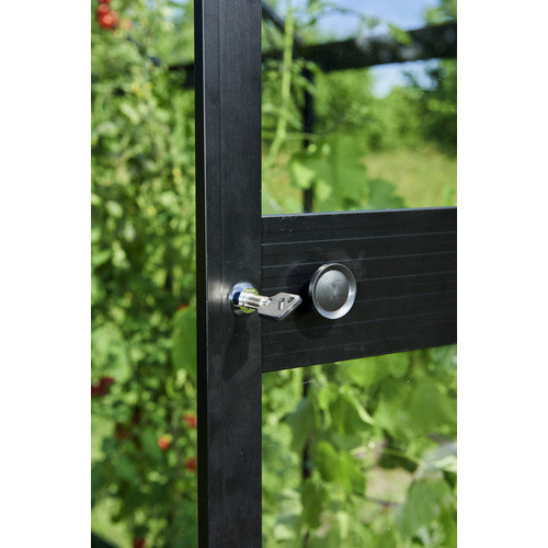 Halls Gewächshaus Blockley 814 Schwarz mit Fundament aus Aluminium und Sicherheitsglas 11,3 m² - Bild 3