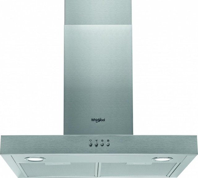 Whirlpool AKR 558/3 IX Einbau-Schräghaube aus Edelstahl in Silber für Wandmontage mit Abluft- oder Umluftbetrieb - Bild 1