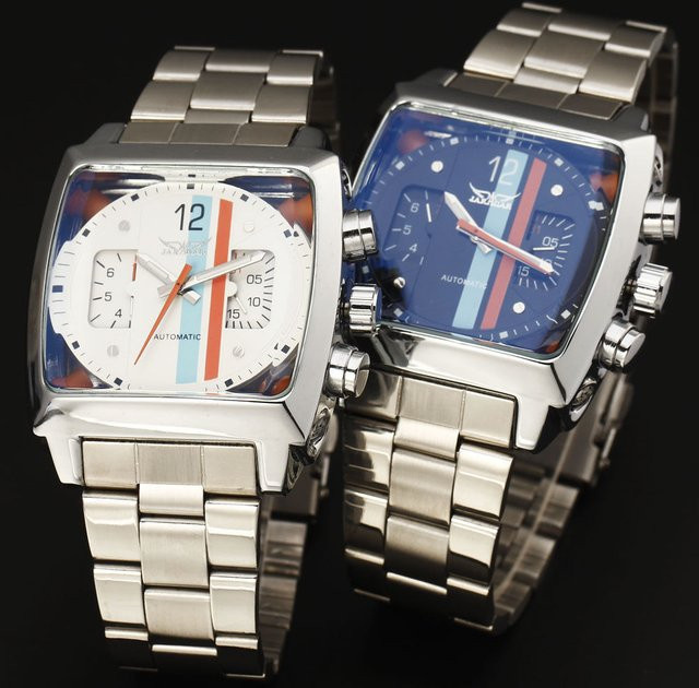 Von.Jovani Armbanduhr Automatik, Edelstahl, Eckiges Zifferblatt, Herren - Bild 1