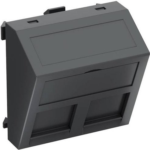 OBO Bettermann Abdeckung Datentechnikträger, Grau, B: 4,5 cm, H: 4,5 cm, T: 2,6 cm - Bild 1