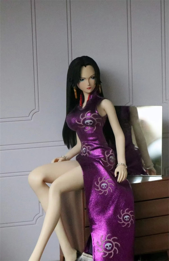 Boa · Hancock Action Figur Mädchen Lila Cheongsam Lange Kleid 1/6 - Bild 2